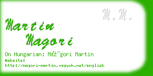 martin magori business card